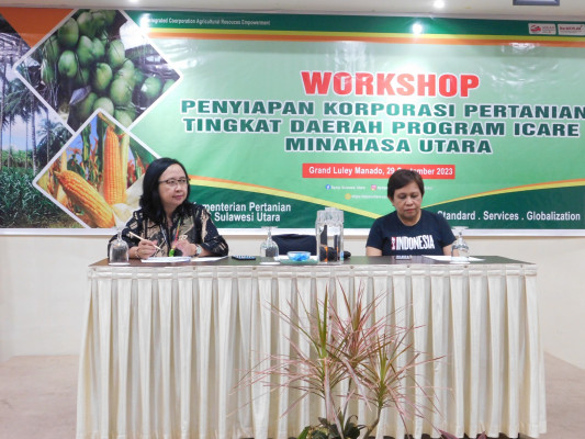  BSIP Sulawesi Utara melaksanakan Workshop Penyiapan Korporasi Pertanian Tingkat Daerah Program ICARE di Kabupaten Minahasa Utara.